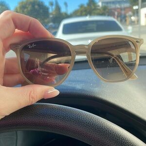 Cream Colored Ray Bans